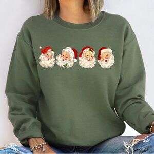 Retro Cheerful Santa Sweatshirt